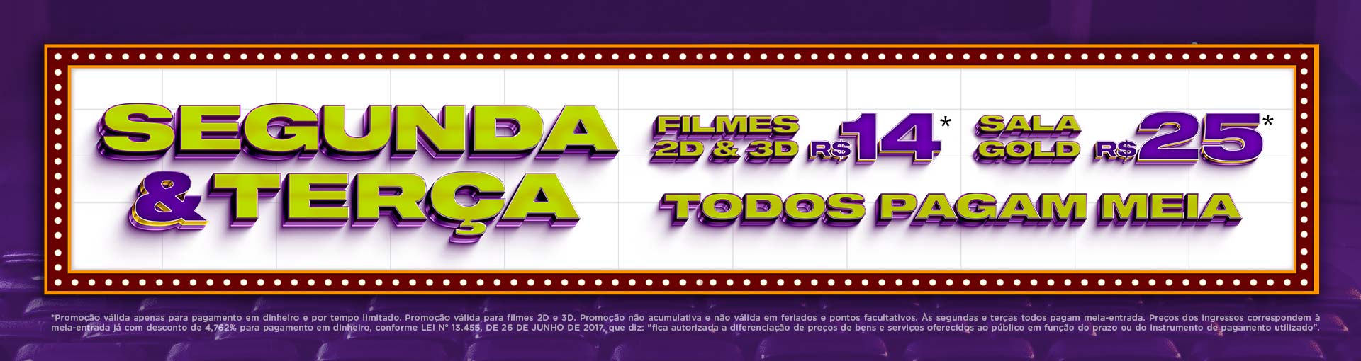 Banner: PROMOÇÃO SEGUNDA E TERÇA GOLD