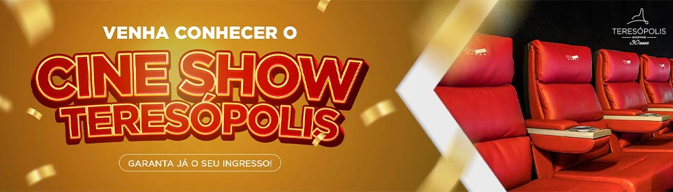Banner notícia Inauguração Cine Show Teresópolis